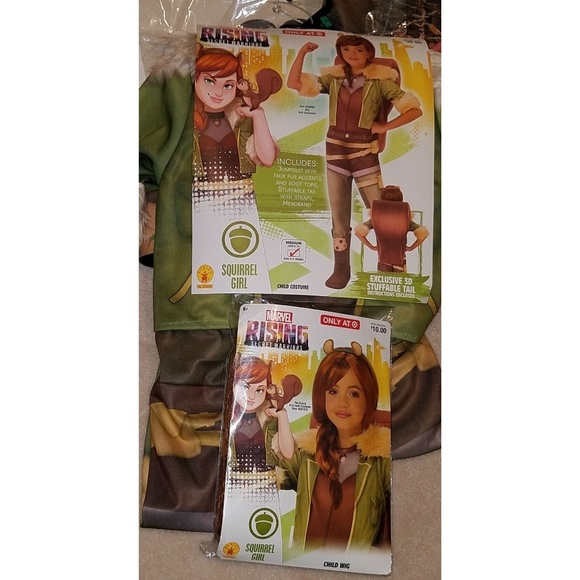 NEW Marvel Squirrel Girl Halloween Costume WITH WIG Girls Medium 8-10 (AGE 5-7) - Picture 1 of 9